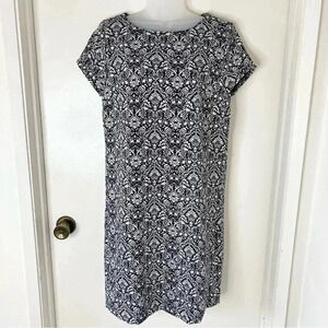 Philosophy Sz S Womens Black White Damask Print Sheath Dress Cocktail Career